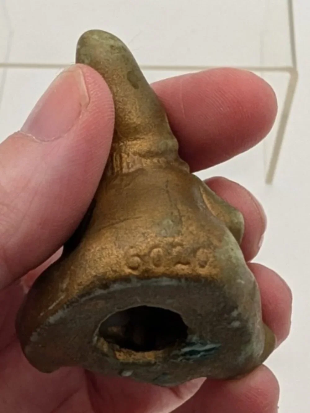 mini ceramic gnome playing saxophone 1.75